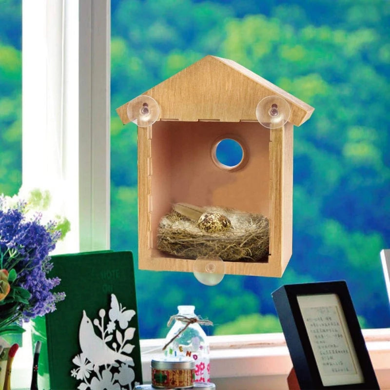Pet Bird House Parakeet Nest Garden Tree Window Hanging Bird House Budgie Wood Breeding Box For Lovebirds Parrotlets Nest