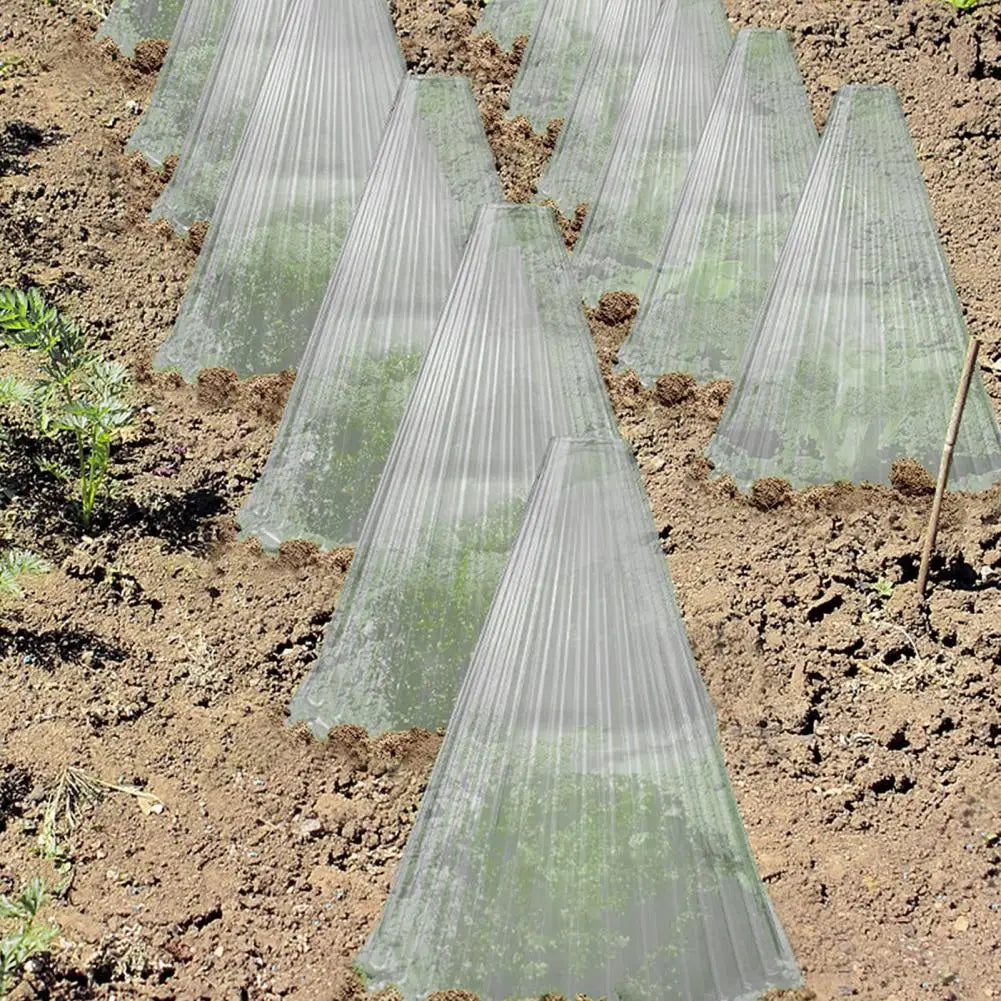 20Pcs Plant Protection Cover Light Translucent Breathable Top Rain Sunlight Prevention Bell Plants Tent Garden Supply
