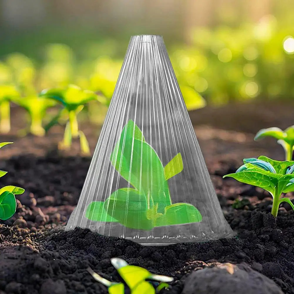 20Pcs Plant Protection Cover Light Translucent Breathable Top Rain Sunlight Prevention Bell Plants Tent Garden Supply