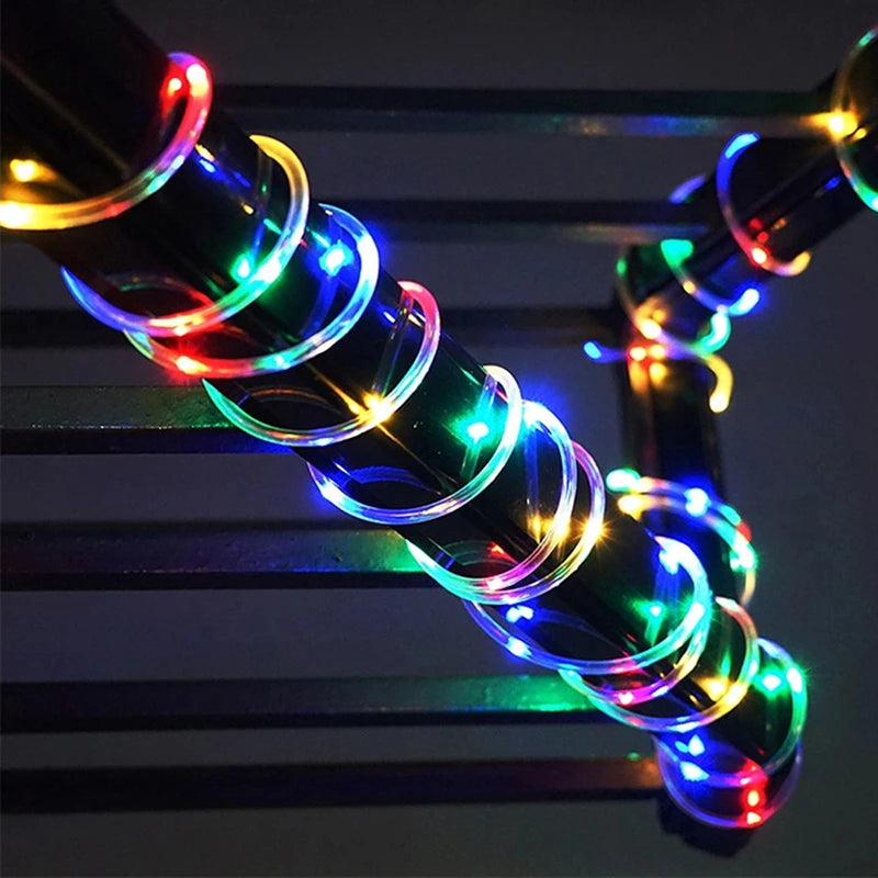 1~2Pack Solar Led Light Outdoor Garden Christmas Decoration Garland Xmas Solar Rope String Light Fairy Strip 32m/22m/12m/7m