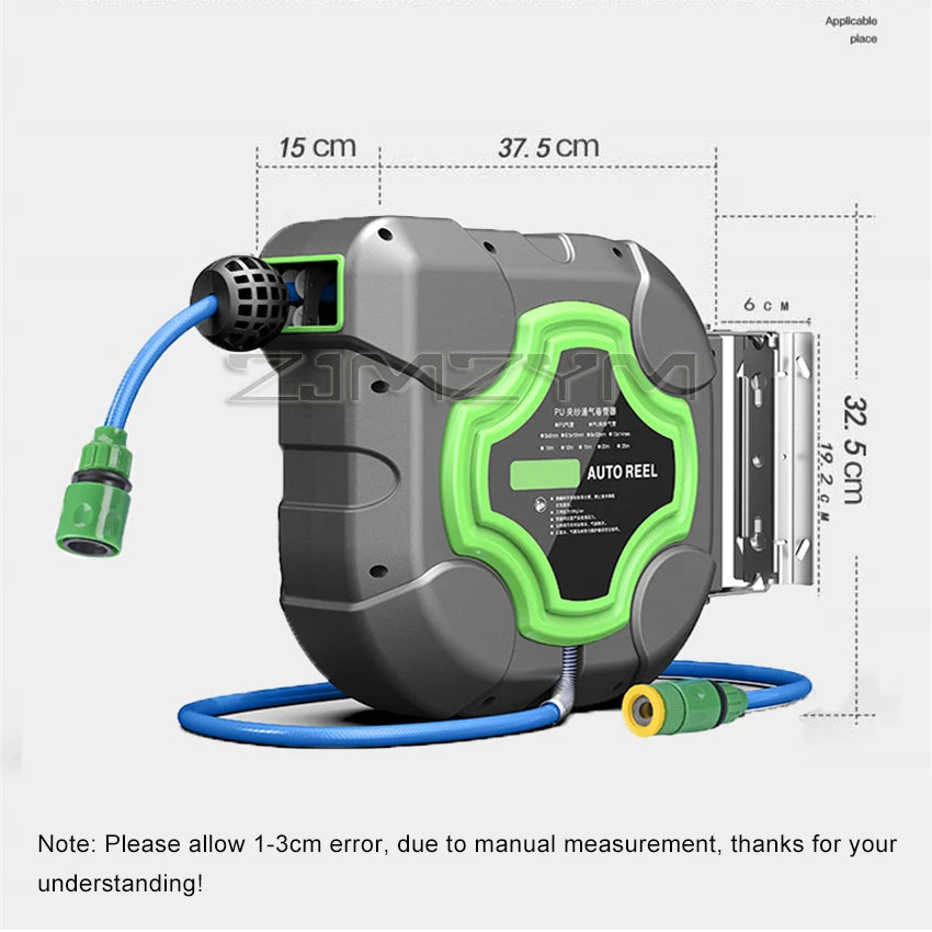 15/20M Automatic Retractable Hose Reel Water Drum 4S Shop Car Wash Garden Wall Mount Water DrumCleaning Machine Reel Telescopic