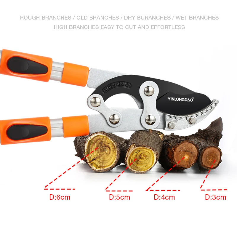 DTBD Adjustable Pruning Shears High Branch Garden Tree Pruning Shears Telescopic Branch Pruner Shears Fruit Knife Garden Tools