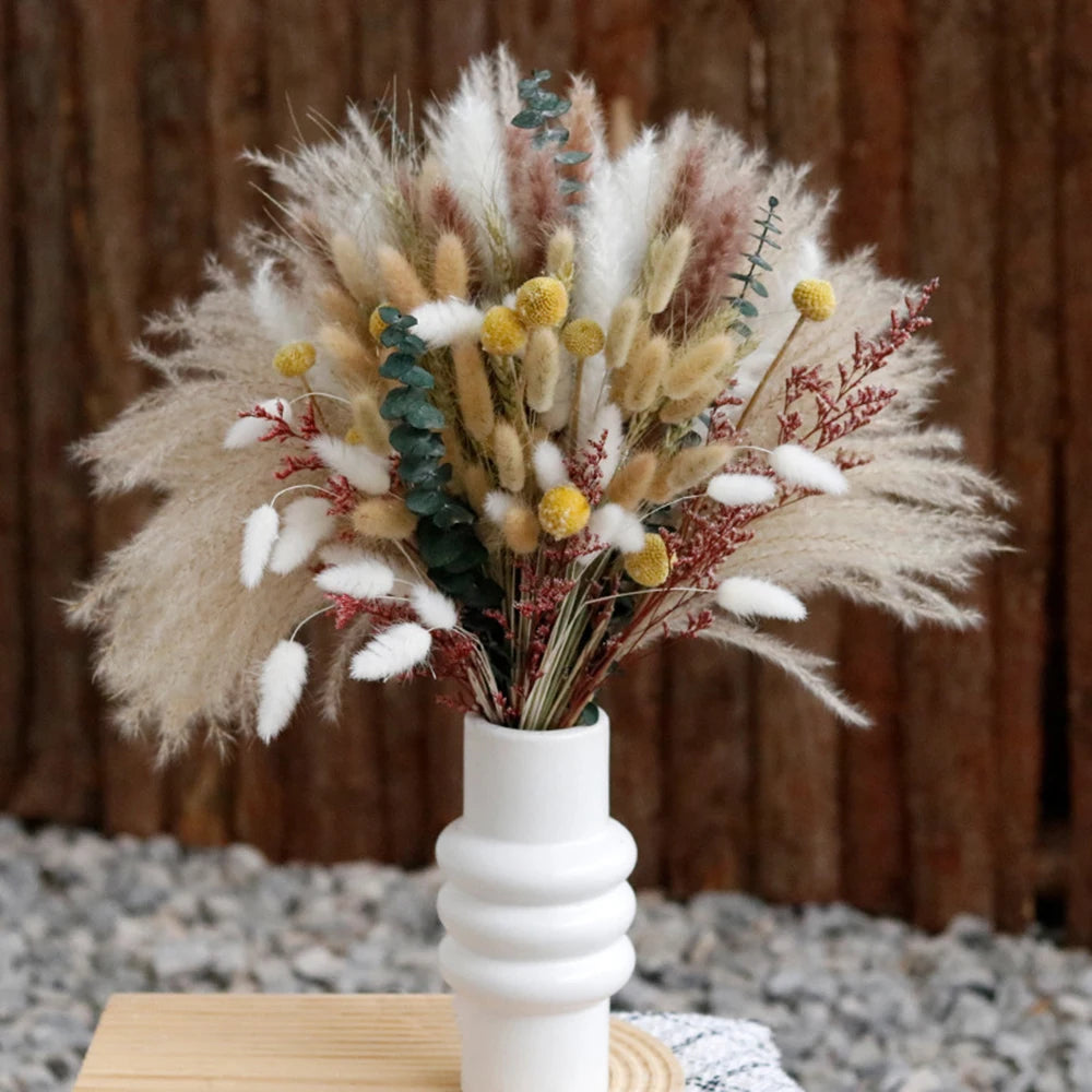 Dog Tail Grass Reed Dried Flower Home Decor Artifical Plant Bouquet Garden Party Wedding Arrangement Floral Props Diy Supplies