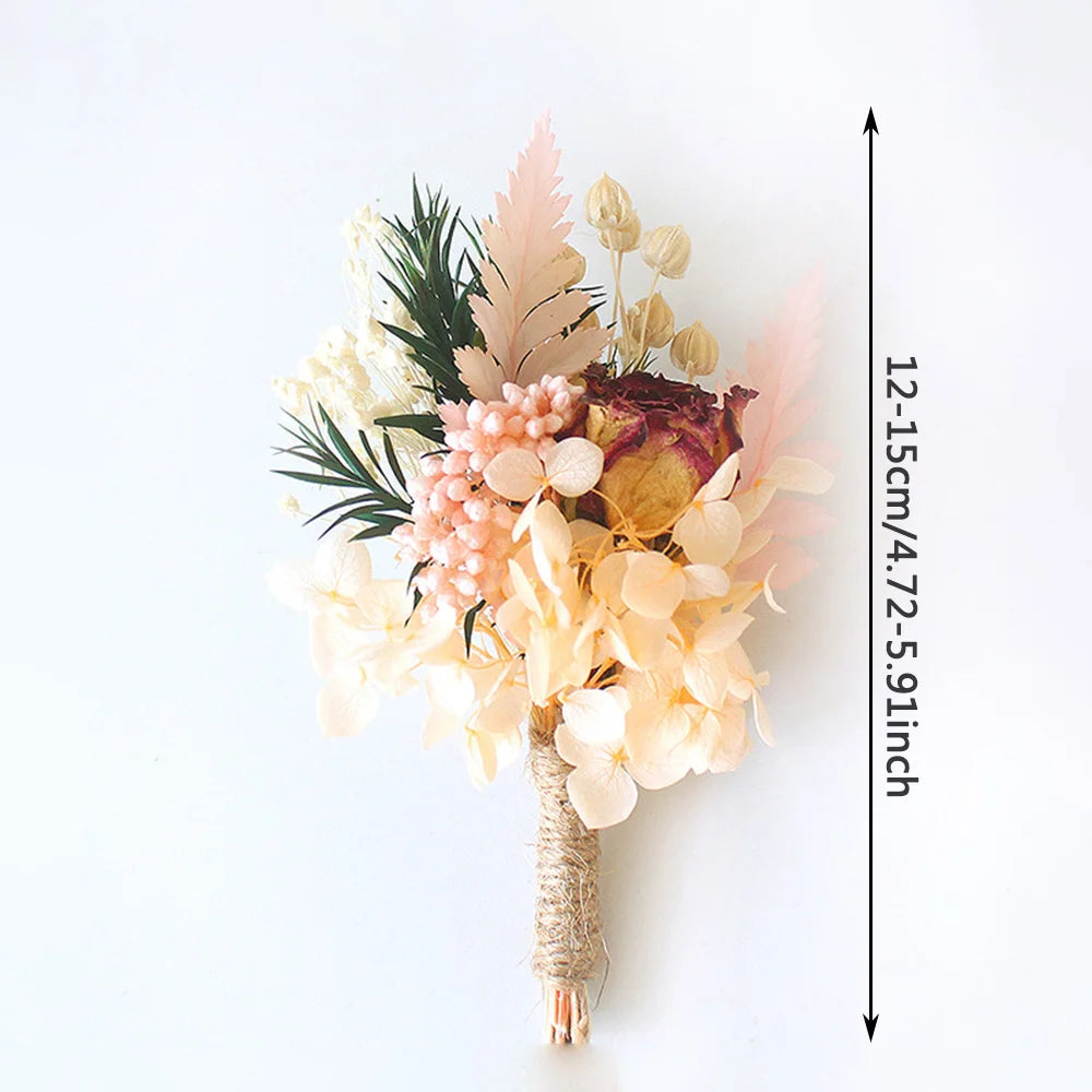 Artifical Flower Breast Floral Bride And Groom Clotheing Decoration Dried Flower Wedding Party Home Decor Plant Crafts Diy