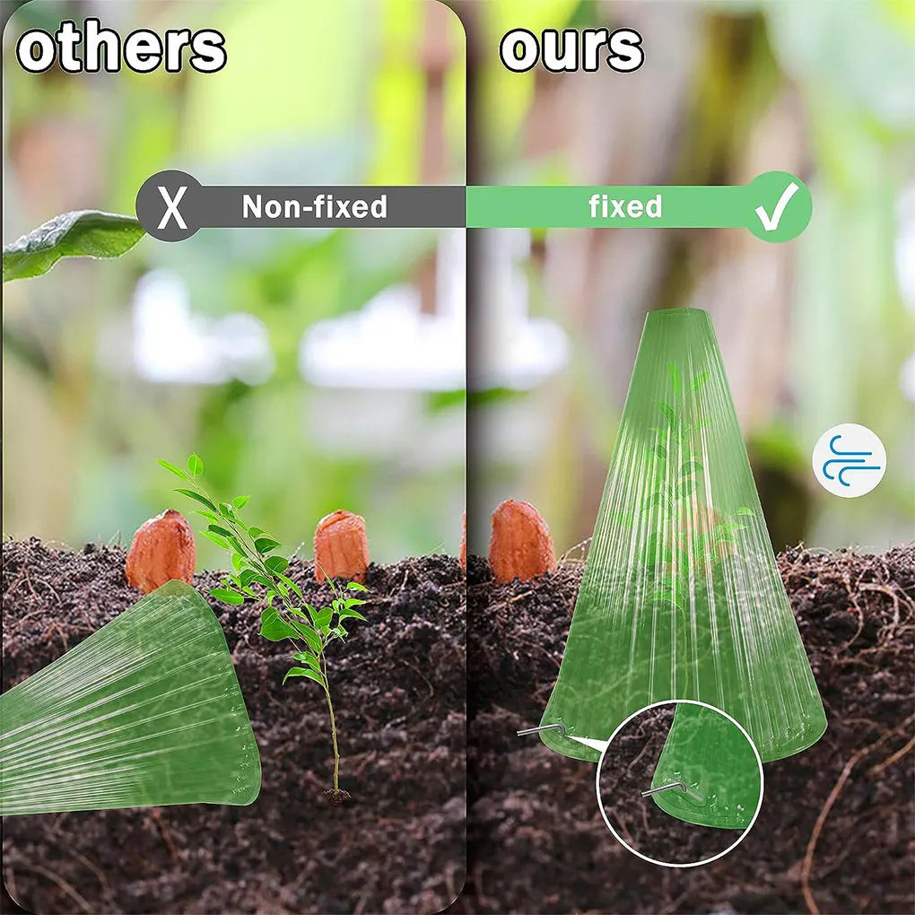 10x Green Garden S Growth With Plant Covers Easy To And Store Effective Plant Protection Plant Bell Green HA102363