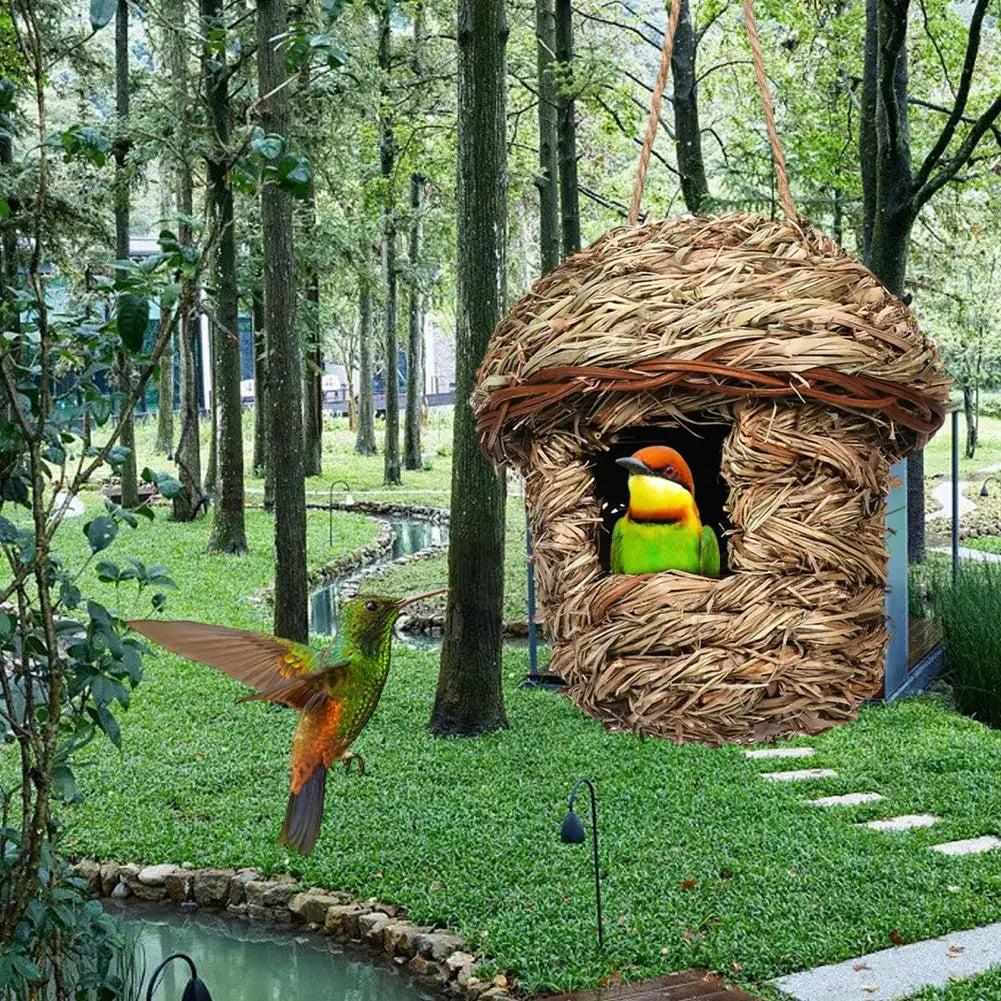 Durable Bird Nest Comfortable Hummingbird House Hand Woven Resting Place Hammock Hanging Hummingbird Nest