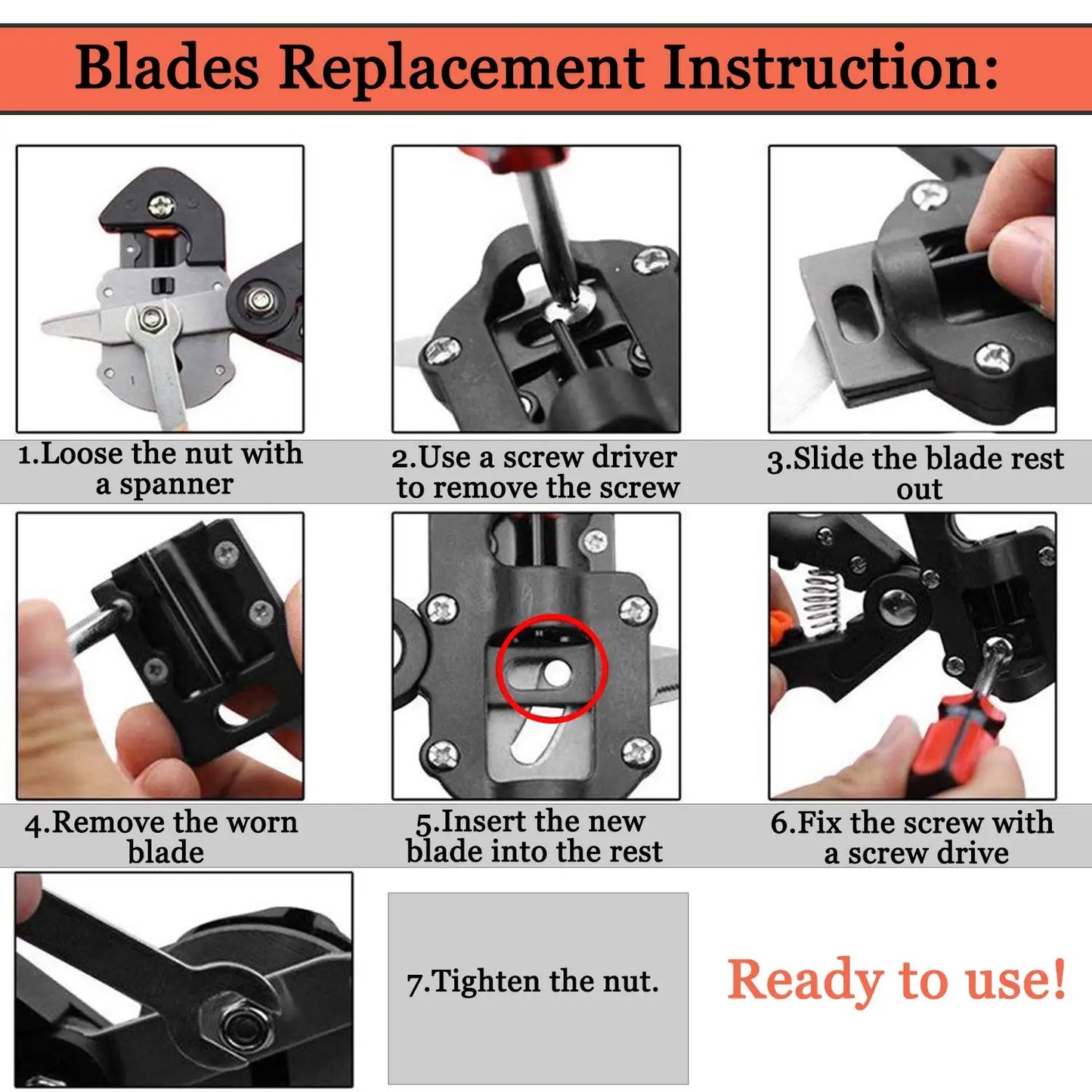 Professional Grafting Tools Pruner Kit Garden Fruit Tree Grafting Shears 2 in 1 Gardening Scissors Shear Cutting Hand Tools Set