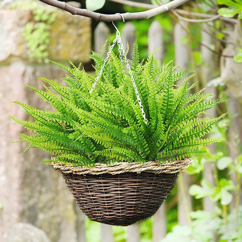 Fake Plastic Plants Decorations With 7 Branchs UV Resistant For Outdoor Home Kitchen Decor Garden Decoration Artificial Plants