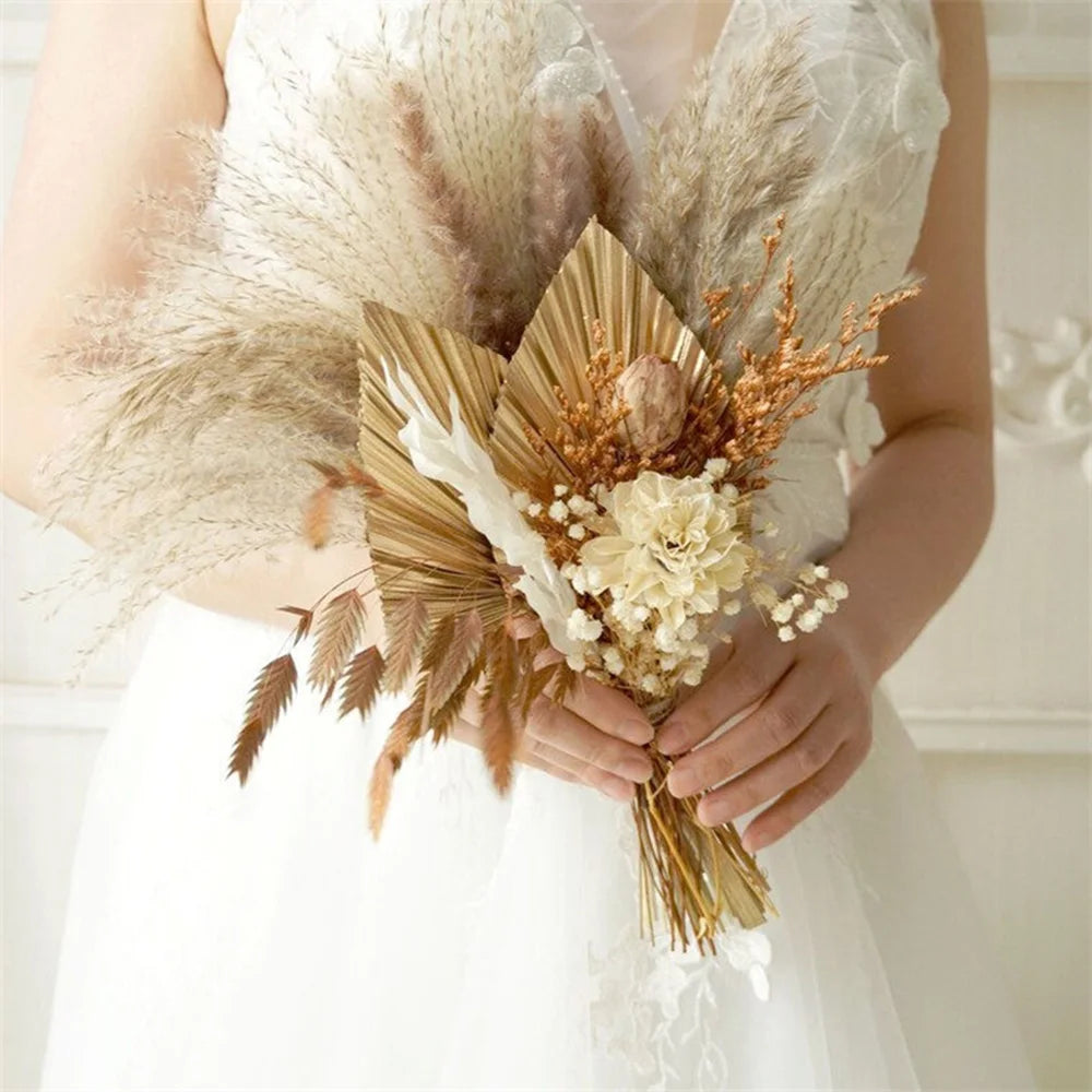 Pufan Reed And Hare Tail Grass Combination Artifical Plant Home Decoration Dried Flower Wedding Festival Desktop Branch Floral