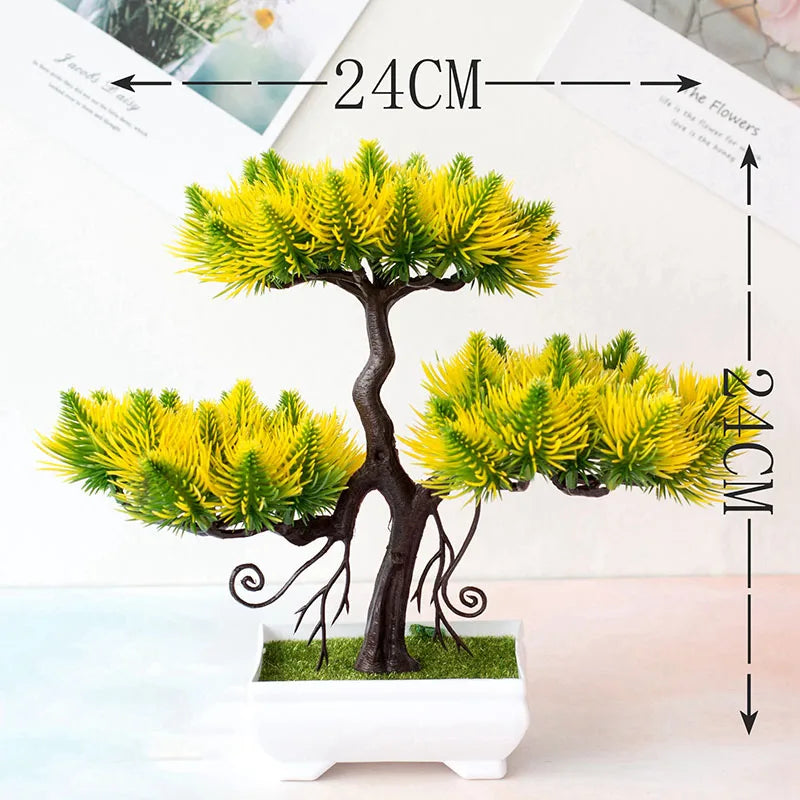 Artifical Plant Creative Mini Ball Sakura Snow Ball Plastic Potted Grass Ball Bonsai Small Tree Home Decoration Flower Ornament