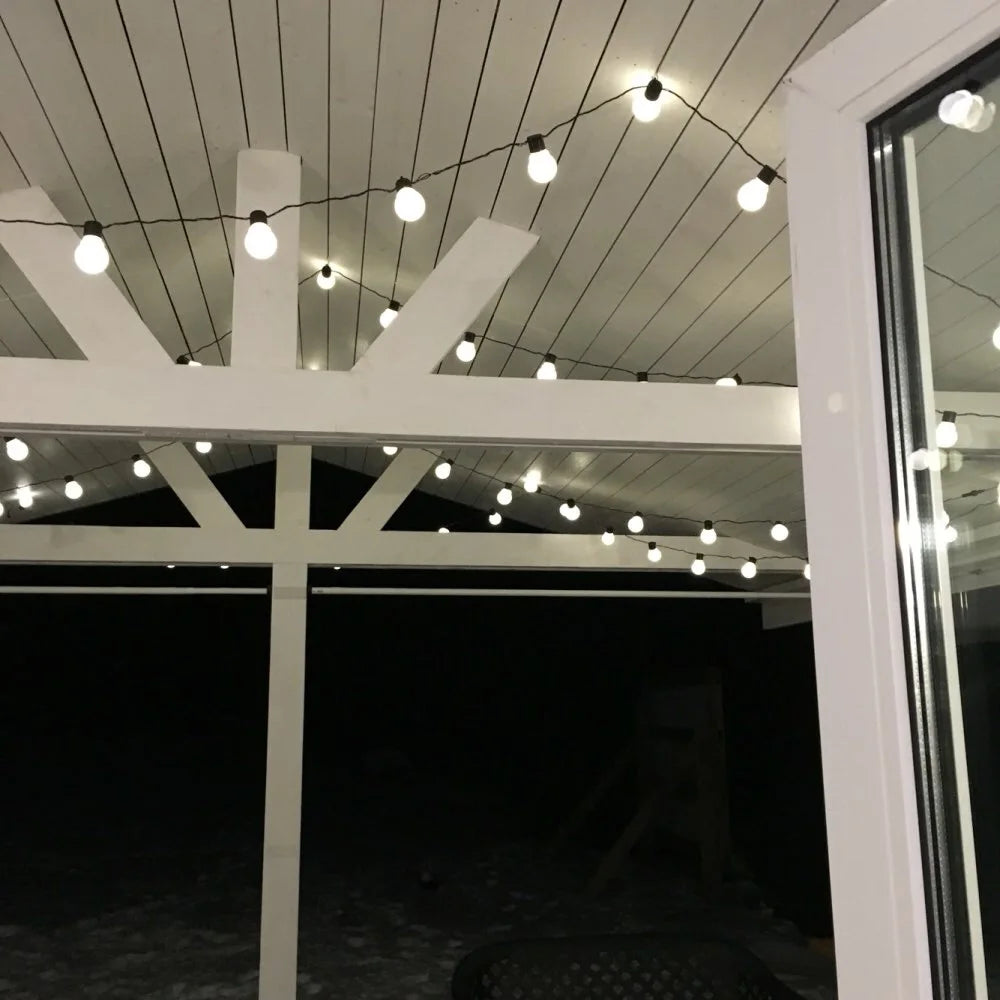 6M/16M Festoon Led Globe Fairy String Lights Christmas Garland Street Bulb Outdoor For New Year Party Holiday Garden Decoration