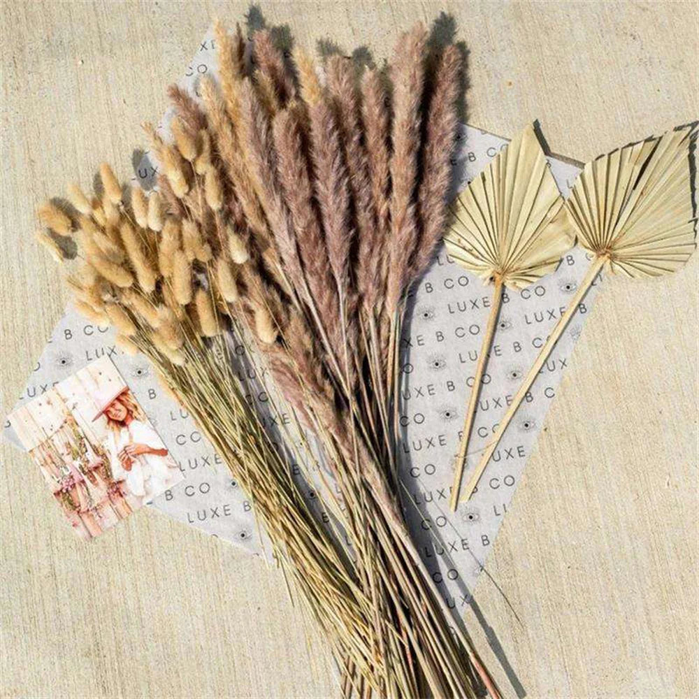 Pufan Reed And Hare Tail Grass Combination Artifical Plant Home Decoration Dried Flower Wedding Festival Desktop Branch Floral