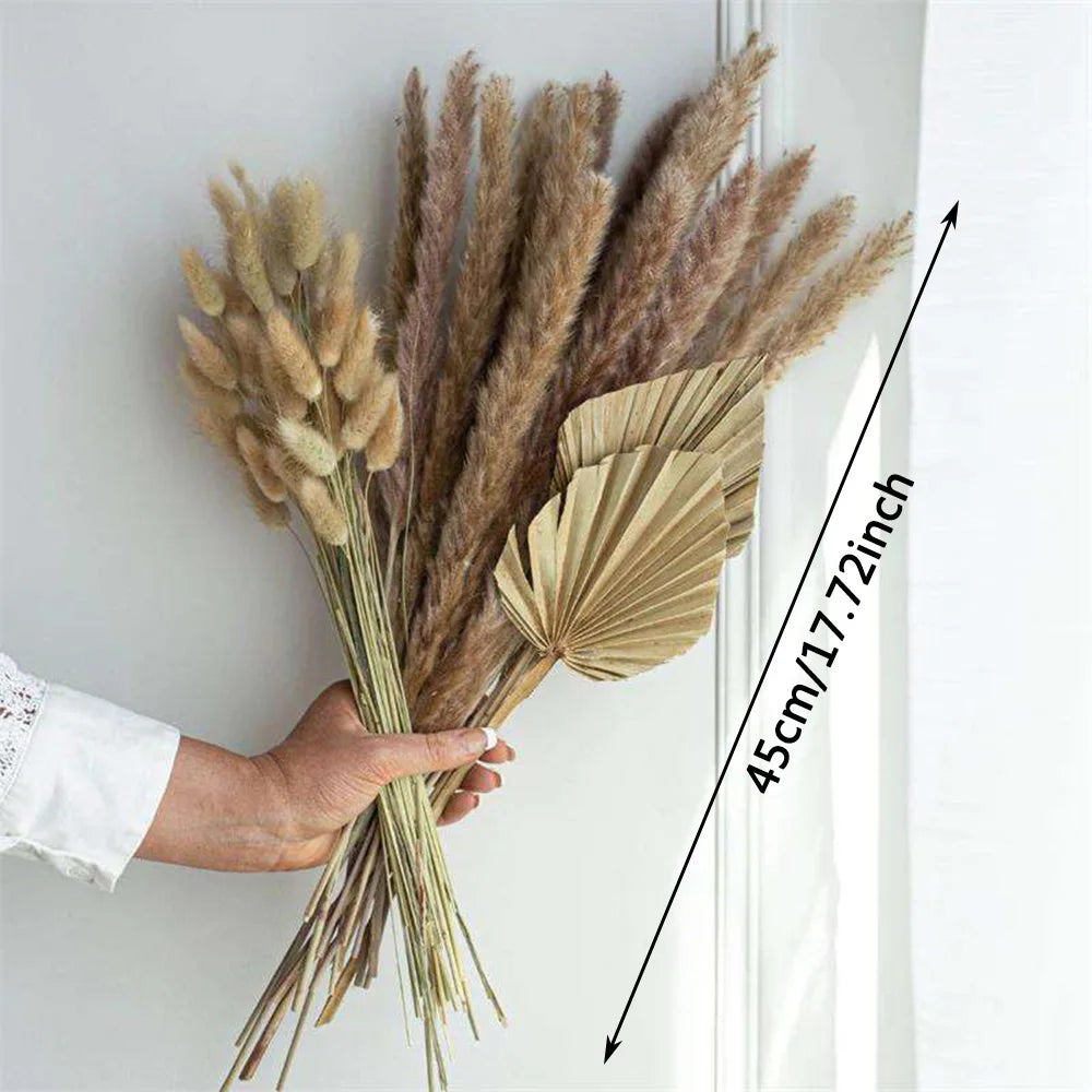 Pufan Reed And Hare Tail Grass Combination Artifical Plant Home Decoration Dried Flower Wedding Festival Desktop Branch Floral