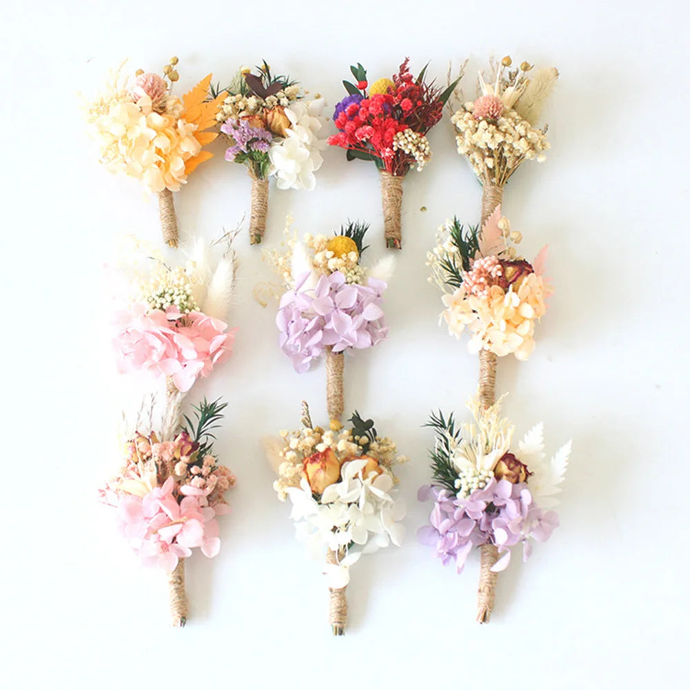 Artifical Flower Breast Floral Bride And Groom Clotheing Decoration Dried Flower Wedding Party Home Decor Plant Crafts Diy