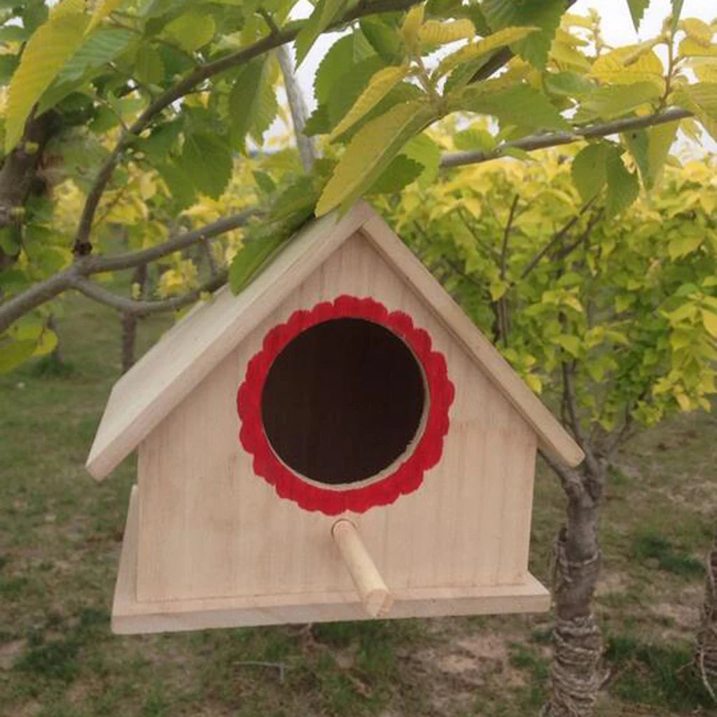Rustic Small Birds Hatching Breeding Nest Box Wild Life Hanging Pocket House Cold Weather Garden Gifts