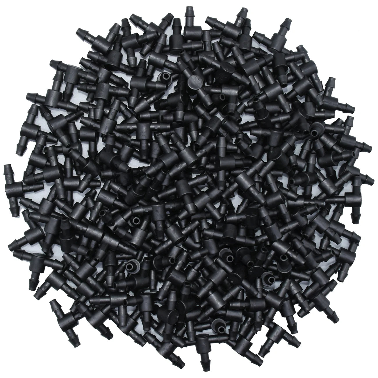 KESLA 50PCS Plastic Barbed 3-Way TEE Connector for 4/7mm Tubing Watering Pipe Hose Couplings Micro Drip Irrigation Garden Tools