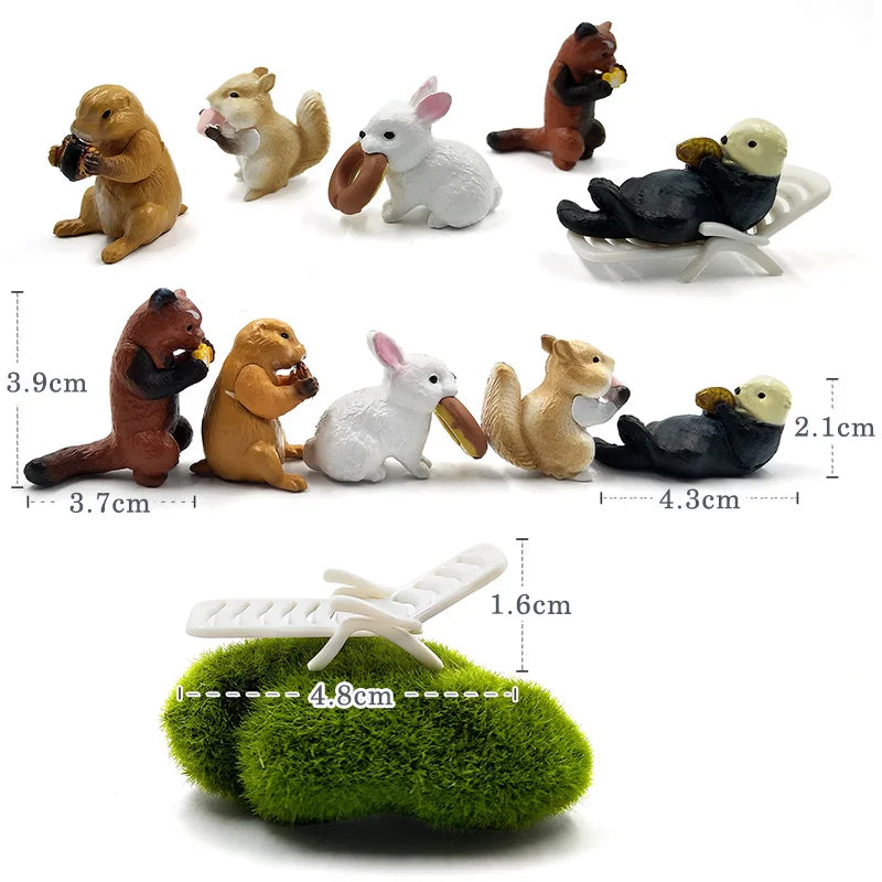 Landscape Grass Lovers Easter Rabbit Figurine Home Kawaii Room Decor Miniature Fairy Garden Decoration Accessories Resin Modern