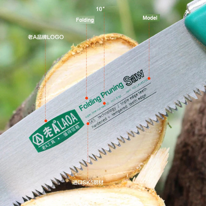 LAOA SK5 Folding Saw Household Hand Saw Felling Saw Garden Pruning ToolS