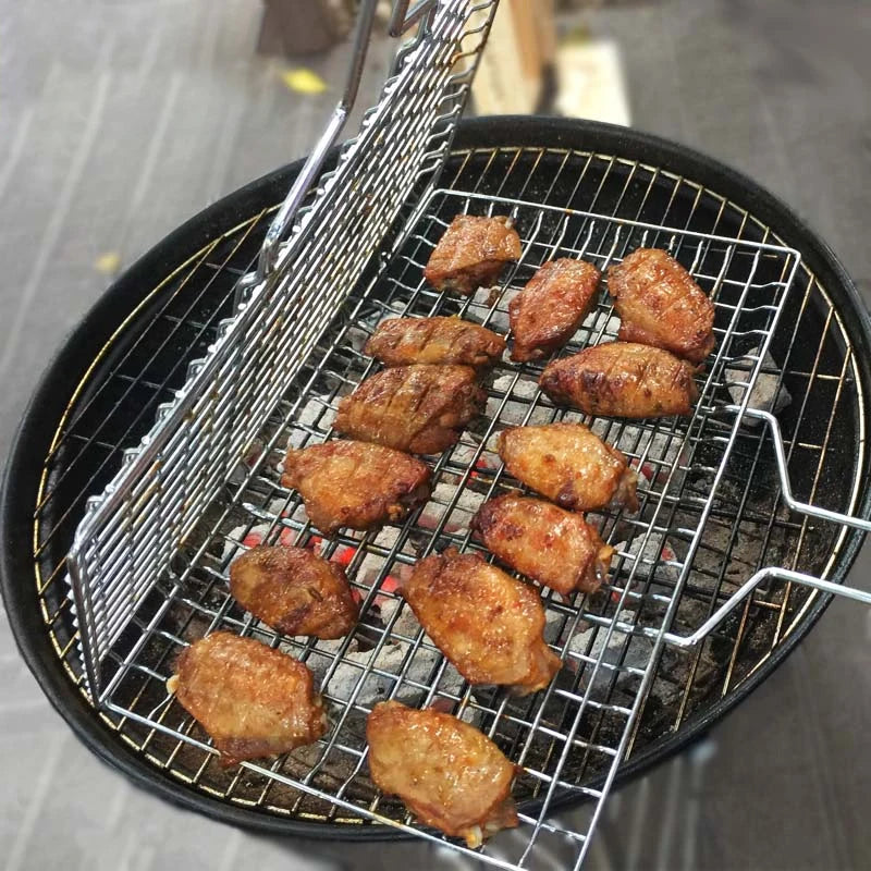 C2 BBQ Non-Stick Grilling Basket Grill Heat Resistant Grill Sheet Liner Mesh Mat Meat Vegetable Steak Picnic Party Barbecue Tool