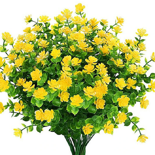Faux Plastic Plants Artificial Flower Artifical Flowers 6pcs Elegant For Wedding Bridle Bouquet 6 Pcs Part Home Decoration