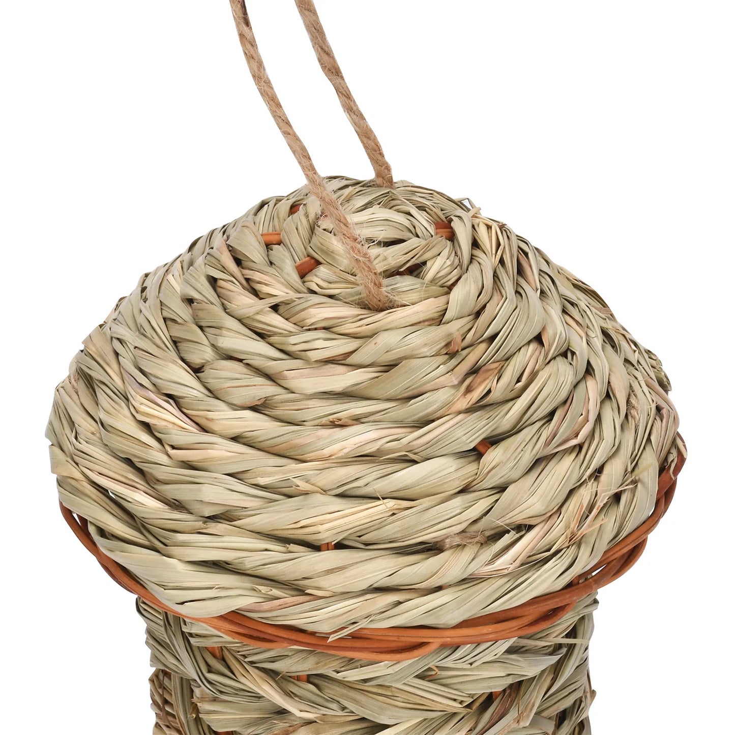 Handwoven Straw Bird Nest Parrot Hatching Outdoor Garden Hanging Hatching Breeding House Nest Bird Accessory