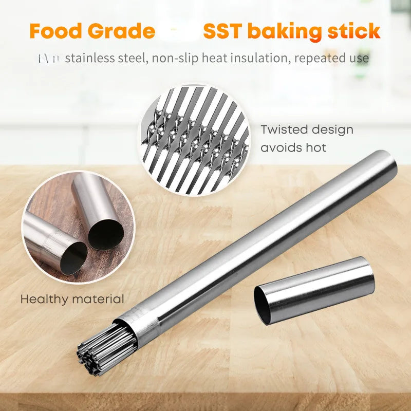 10/20Pcs Stainless Steel Barbecue Skewer Reusable BBQ Skewers Kebab Iron Stick For Outdoor Camping Picnic Tools Cooking Tools