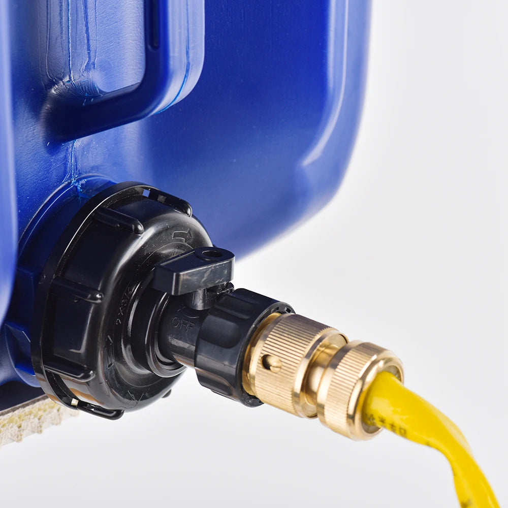 IBC Faucet Adapter S60x6 Thread Nipple Connector Valve Garden Hose  Brass Quick Connector For 1000L  Water Tank