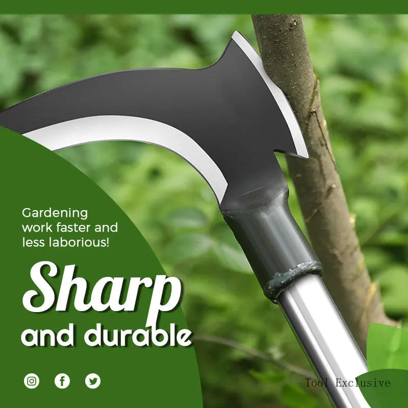 Double Head Sickle Handheld Grass High Manganese Steel Cutter Garden Grass Sickle Logging Cutting Sickle Farming Cutting Tool