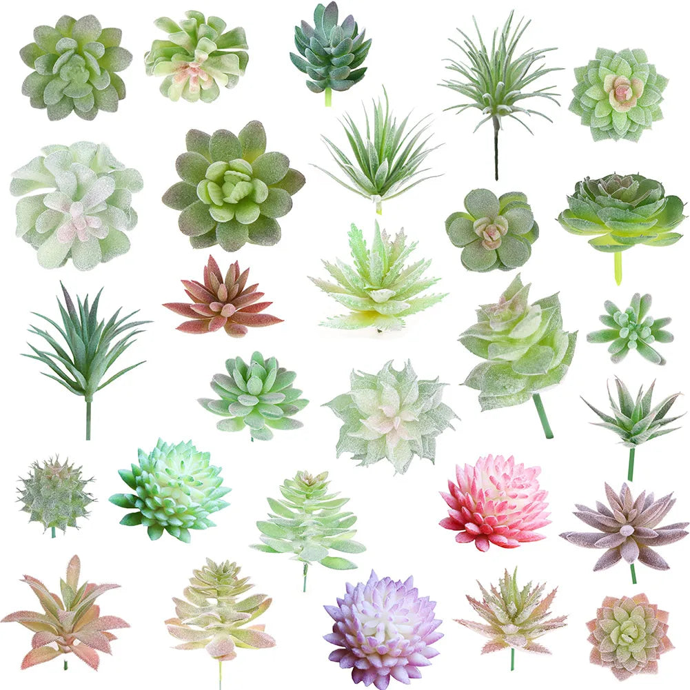Wedding Decoration Festive Party Supplies Garden Artifical Simulation Fake Mini Succulents Potted Plant Flower Home Office Decor