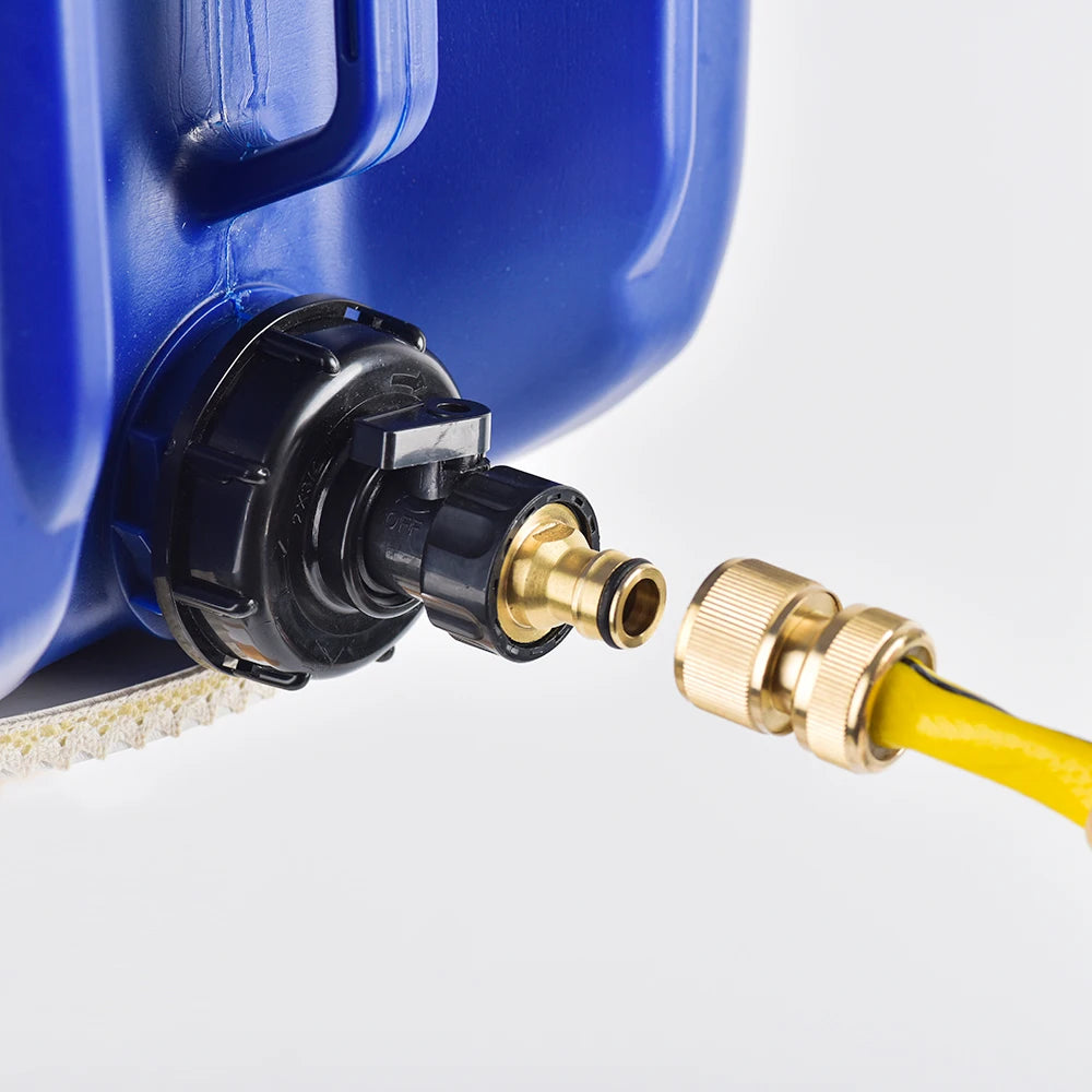 IBC Faucet Adapter S60x6 Thread Nipple Connector Valve Garden Hose  Brass Quick Connector For 1000L  Water Tank