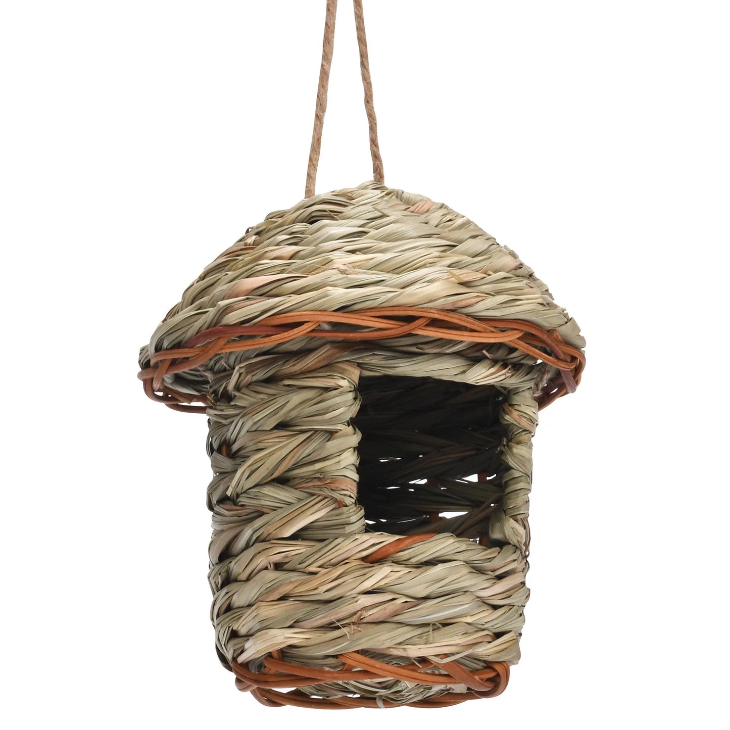Handwoven Straw Bird Nest Parrot Hatching Outdoor Garden Hanging Hatching Breeding House Nest Bird Accessory