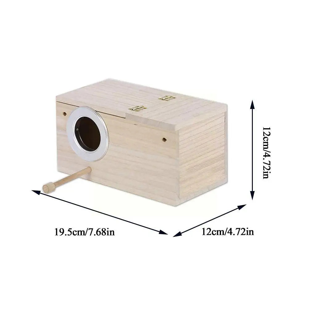 Wooden Bird Breeding Box Parrot Nesting Box Bird Breeding Birds Cage Cages Wood Toys Accessories Budgie Home House Lovebird B0U6