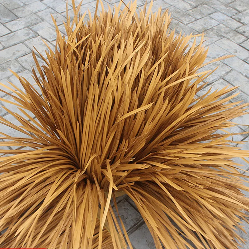 Length 10M Mexican Straw Roof Artifical Plastic Retardant Thatch Simulated Fake Grass Garden Patio Covers Fake Plant Tiki Roof