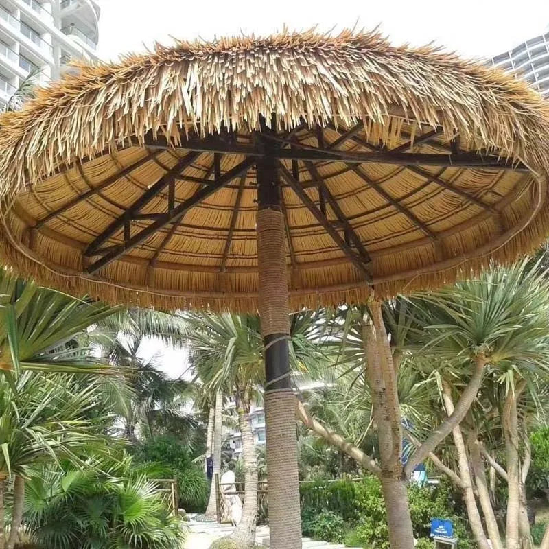 Length 10M Mexican Straw Roof Artifical Plastic Retardant Thatch Simulated Fake Grass Garden Patio Covers Fake Plant Tiki Roof