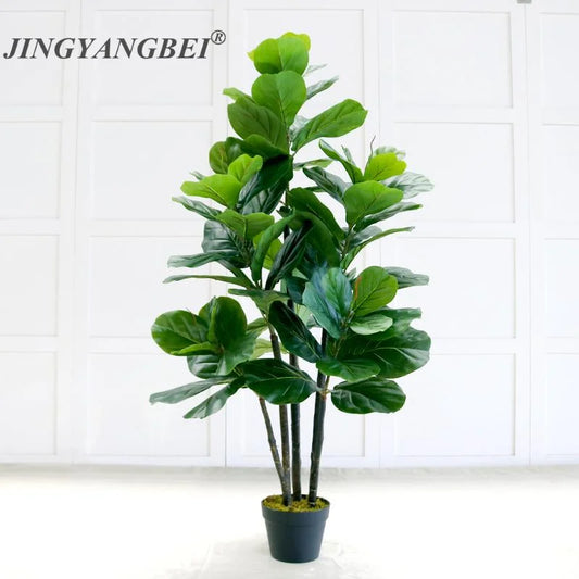 72CM Banyan Potted Artifical Plant Single Leaf Christmas Trees Bonsai Home Wedding Christasm Decorations New Year Is Eve Decorat