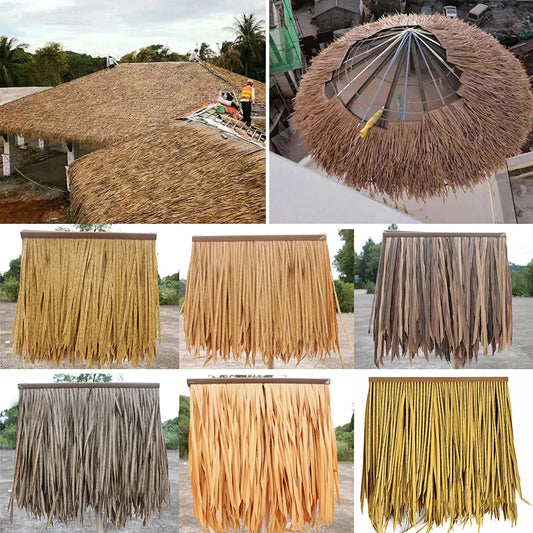 Fake Thatch Decor Simulation Natural Thatched Artifical Plant For Outdoor Roof Pavilion Home Garden Decoration Retardant Thatch