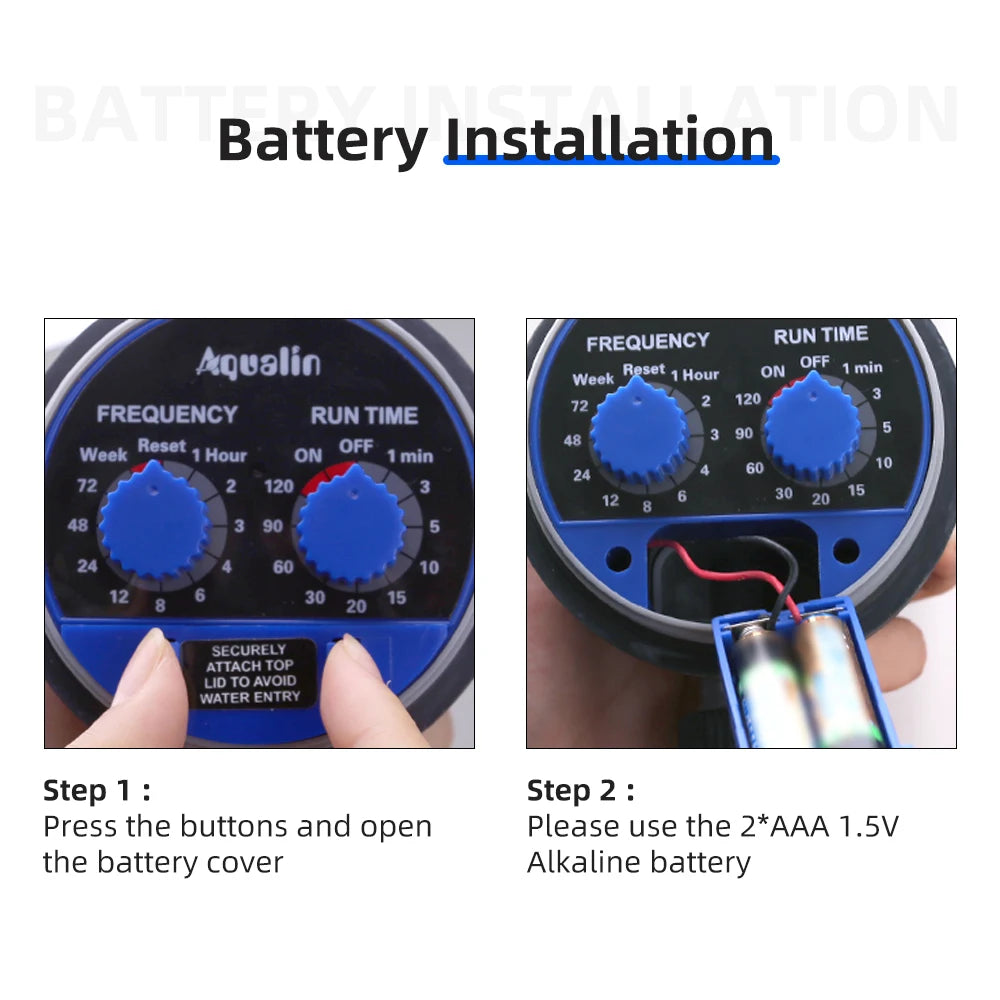 2pcs Aqualin Smart Ball Valve Watering Timer Automatic Electronic Home Garden for Irrigation Used in the Garden , Yard #21025-2