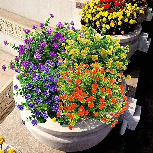 Faux Plastic Plants Fake Flower Bouque Artifical Flowers 6pcs 6 Pcs Elegant For Wedding Bridle Bouquet Part Home Decoration