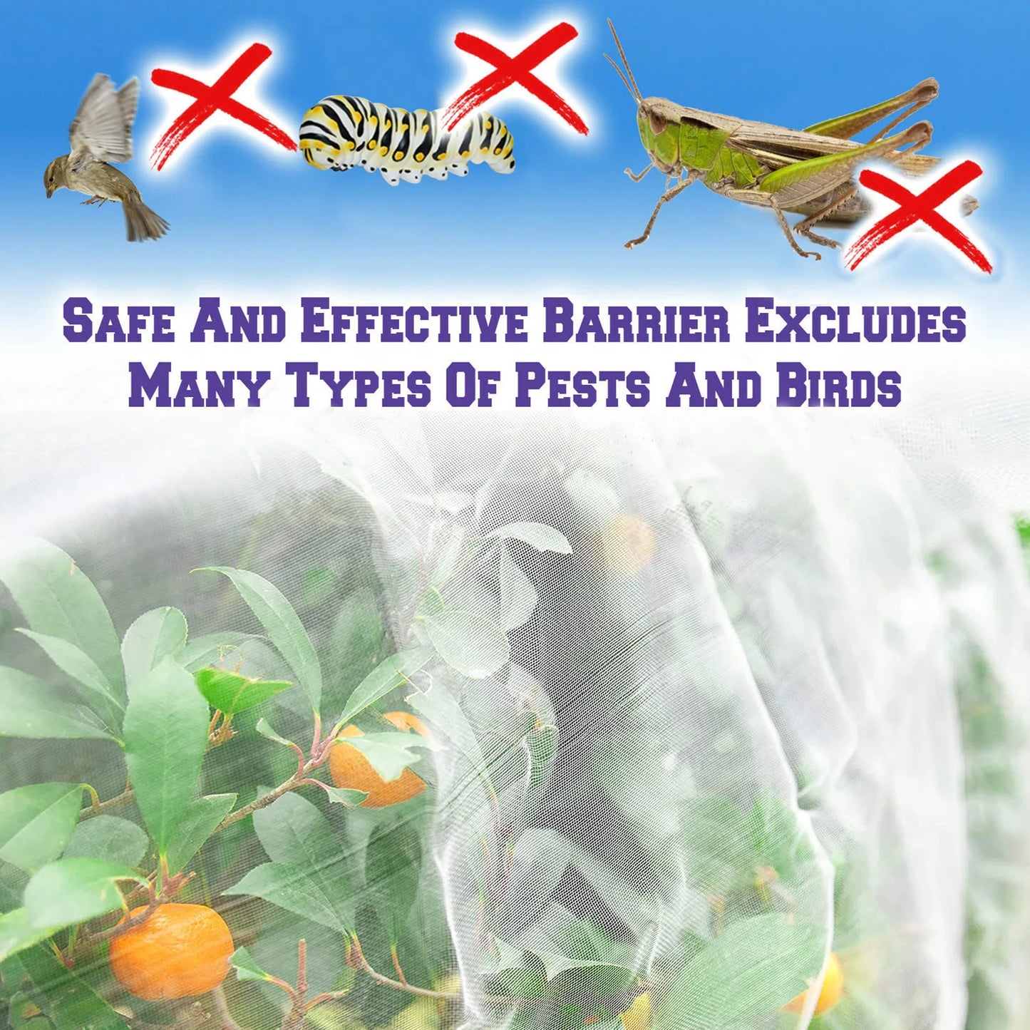 Garden Plant Insect Net Mosquito Pest Nets Insect Bird Barriers Mesh Plants Vegetables Protection Nets Gardening Accesorries