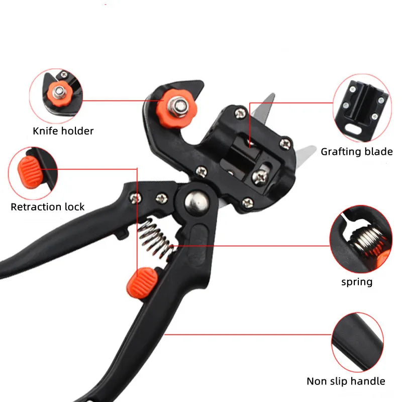 Grafting Pruner Scissor Garden Tool Professional Branch Cutter Secateur Pruning Plant Fruit Tree Scissor Chopper Vaccination Cut