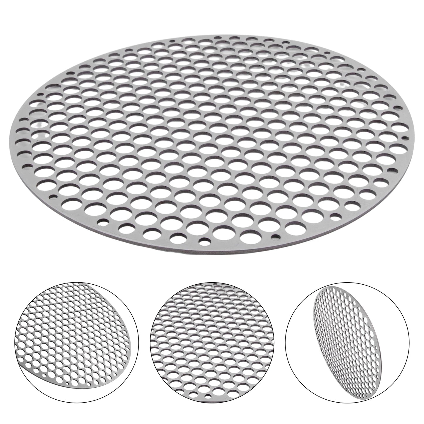 Stainless Steel Barbecue Net Round Metal BBQ Mesh Grate Grid Camping Picnic Food Rack BBQ Grill Kitchen Tool Accessories 18-30cm
