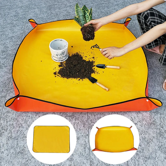 Waterproof Foldable Planting Mat Garden Potting Pad for Plant Flower Pot Transplanting Farm Bonsai Gardening Tools and Equipment