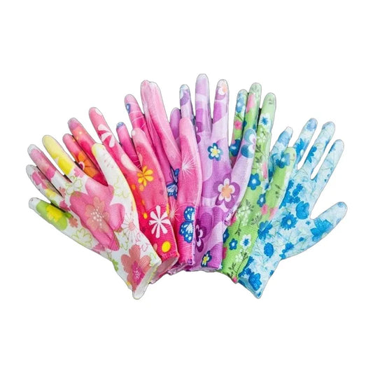 Planting Yard Cleaning Palm-Coated Floral Garden Gloves Women Non-Slip Working Gloves Non-Slip Household Labor Protection Gloves