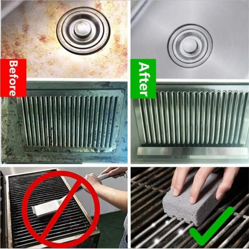 BBQ Grill Cleaning Brick Block Grill Stone Racks Stains Grease Cleaner BBQ Tools For Garden Kitchen Gadgets Cleaning Brushes